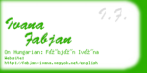 ivana fabjan business card